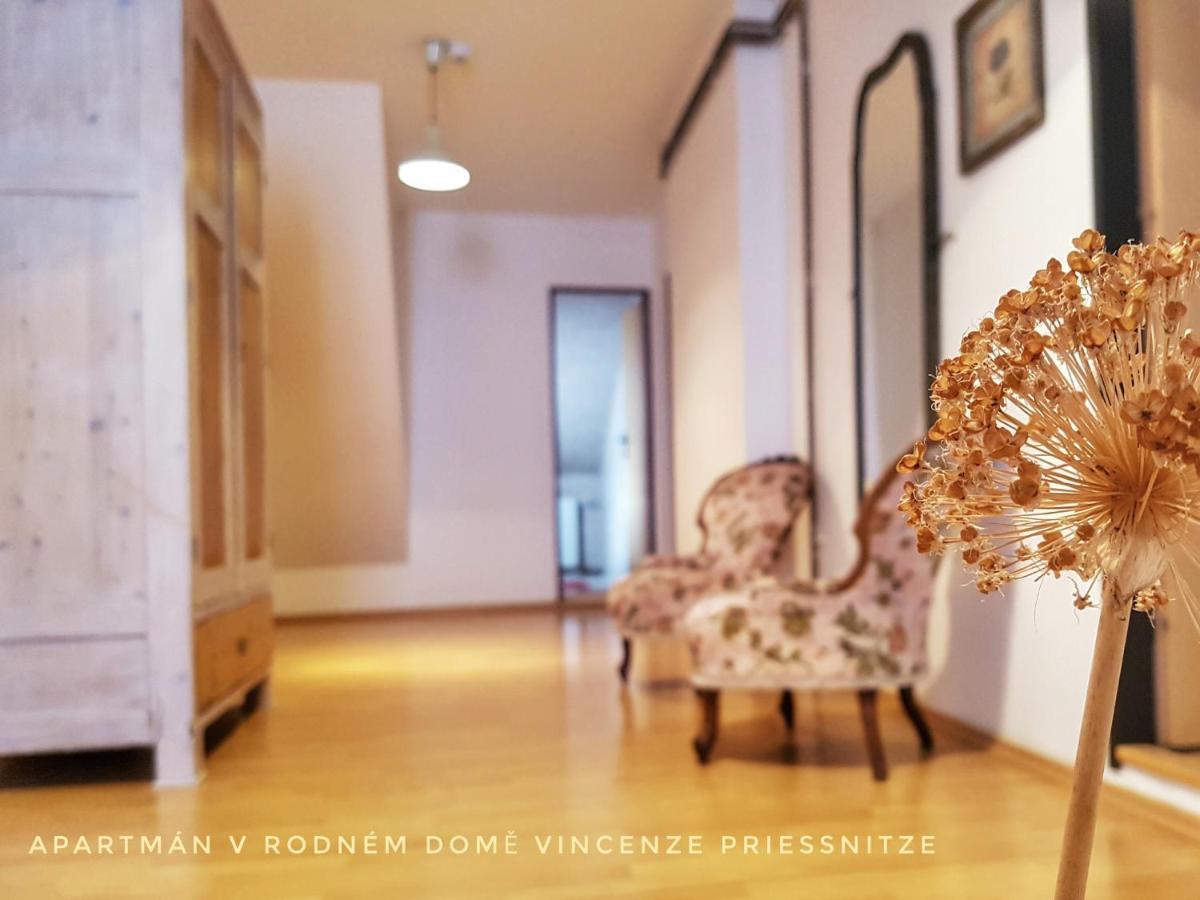 Apartmá v Rodném domě Vincenze Priessnitze v centru lázní Jeseník Exteriér fotografie